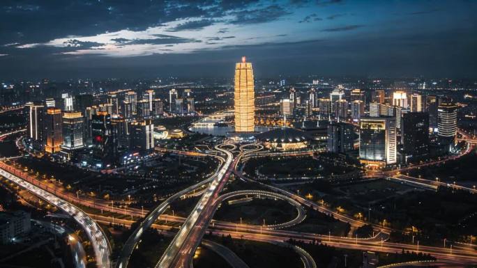 郑州地标城市夜景