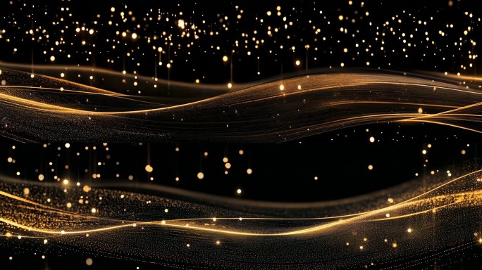 8k黑金颁奖晚会粒子舞台背景