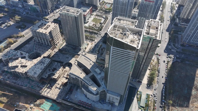 济南西站槐荫区商务区航拍