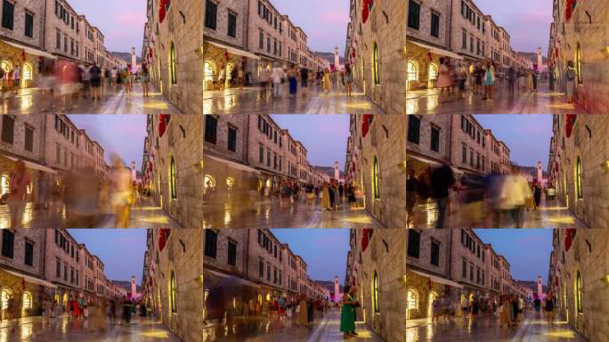 动态杜布罗夫尼克：繁忙街道生活的延时摄影