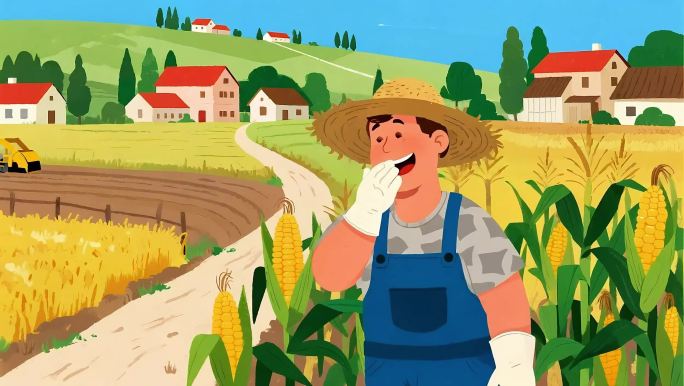 MG动画 卡通  丰收田野的快乐农夫