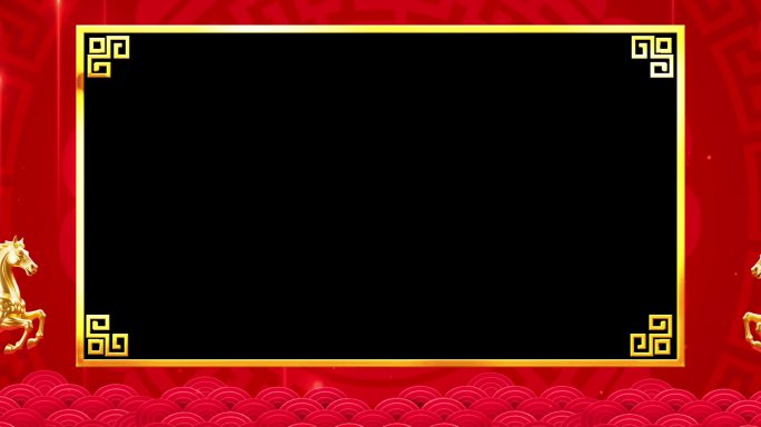 2026新春晚会年会边框LED大屏背景