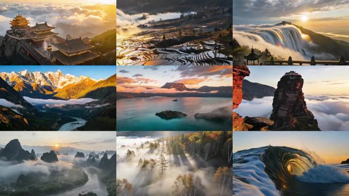 自然景观日出日落延时4K