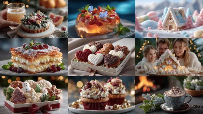 甜点蛋糕巧克力马卡龙节日甜蜜糕点烘焙