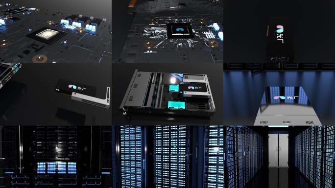 云计算区块链显卡服务器logo机房科技