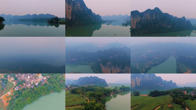 山水风光航拍——崇左左江风景区
