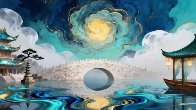 新中式水墨山水动画