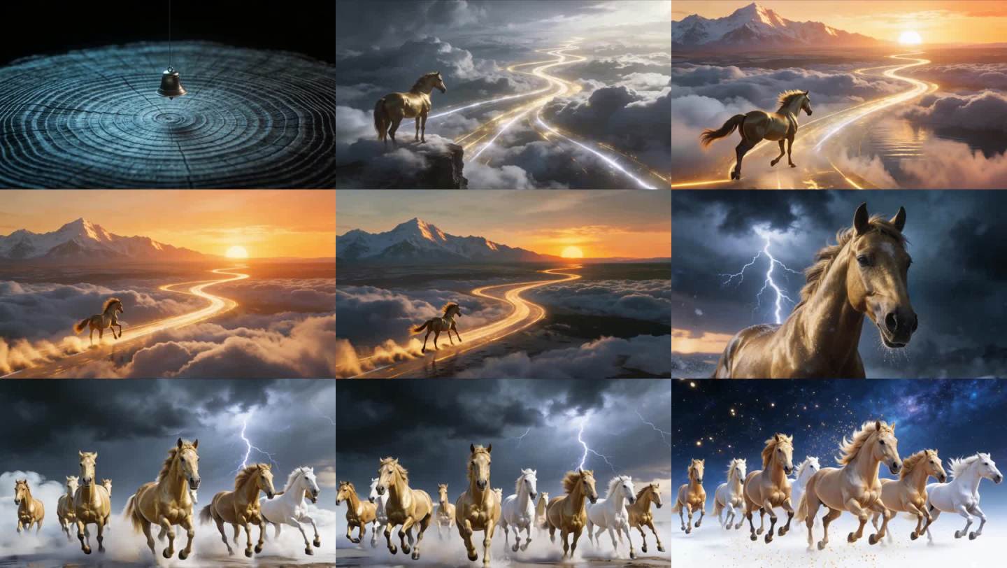 2026马年春节创意企业年会颁奖开场片头