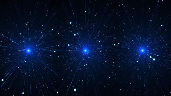 4K竖屏蓝色粒子拖尾冲屏舞台背景