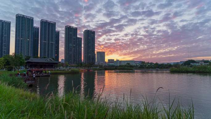 珠海高新区中山公园晚霞
