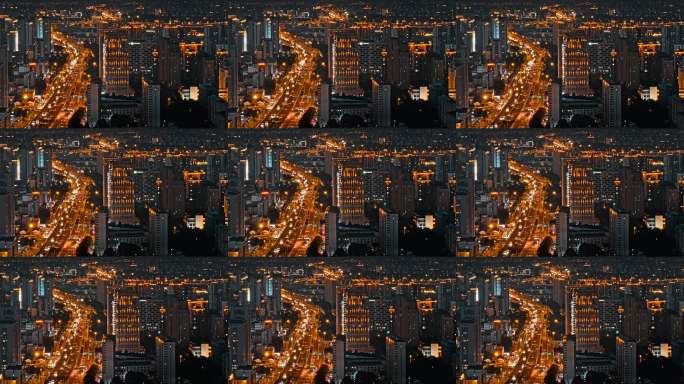 江苏盐城市区航拍建筑青年路高架钱江财富