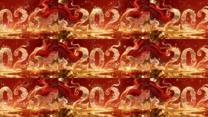 【循环】炫彩大气国风动态循环视频素材