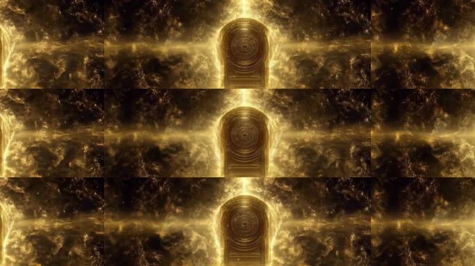 金色中国风祭祀神秘鼓舞舞狮说唱vj