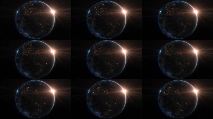 地球旋转太空视角【循环】