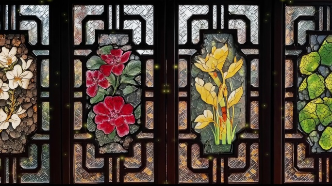 中式复古花窗纹样