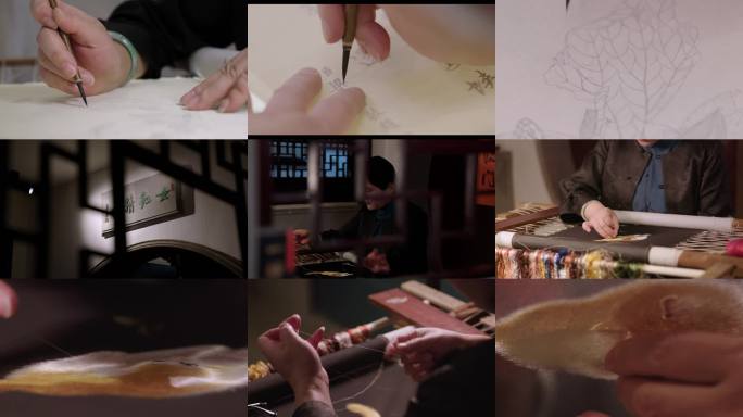 非遗传统苏绣制作过程