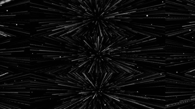 8k宽屏  白色光线穿梭（透明底）