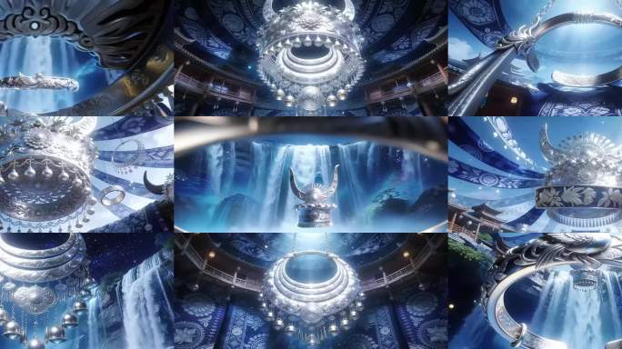 循环宽屏 水姑娘 苗族舞蹈led舞台背景