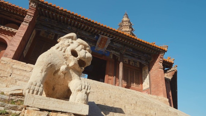 山西广灵县水神堂古寺建筑画面
