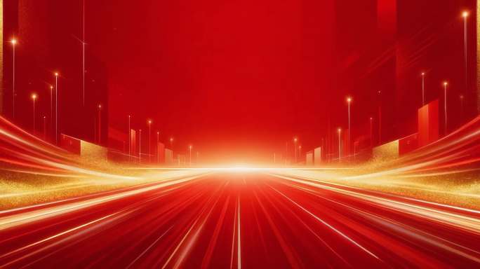 红色金色动态舞台循环背景