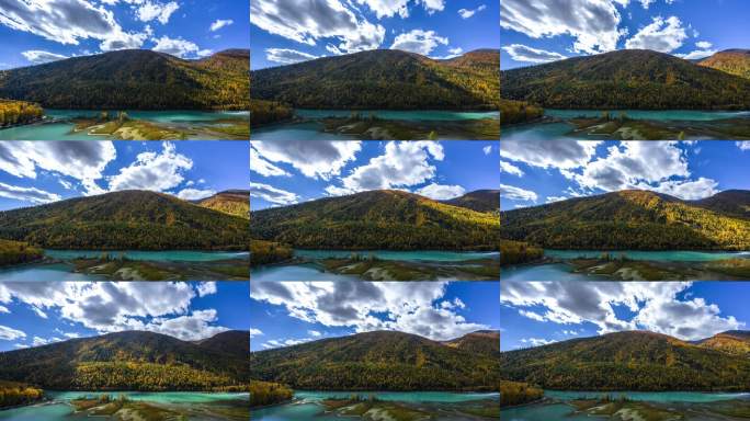 新疆喀纳斯湖秋季自然风光