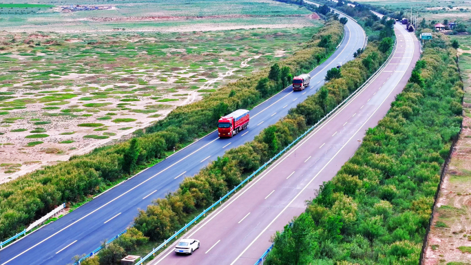 货车运输卡车长途 青银高速 定武高速