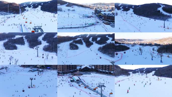 吉林松花湖滑雪场航拍