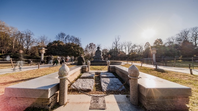 西安大慈恩寺遗址公园延时