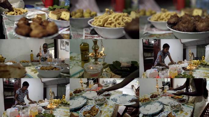 斯里兰卡新年餐桌布置