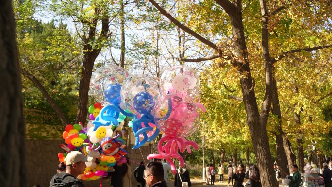 公园彩色气球