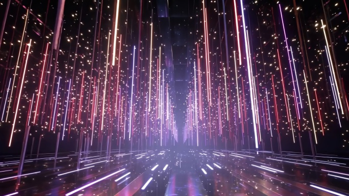绚丽舞台动感光线条灯光秀背景视频