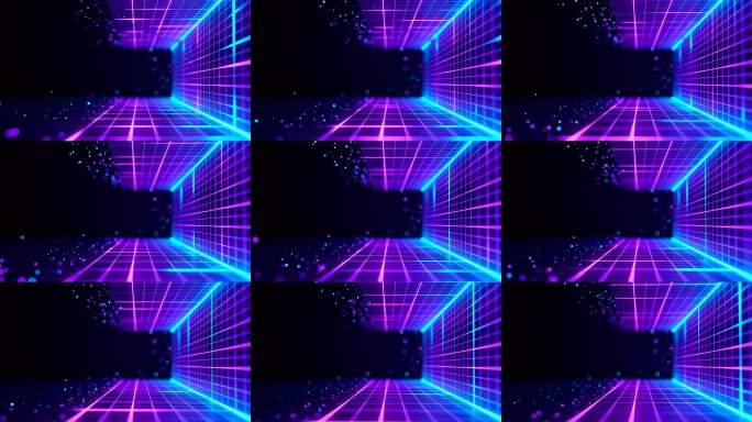 赛博朋克霓虹隧道