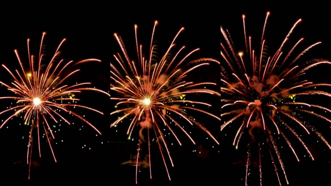 节日庆典绿色烟火