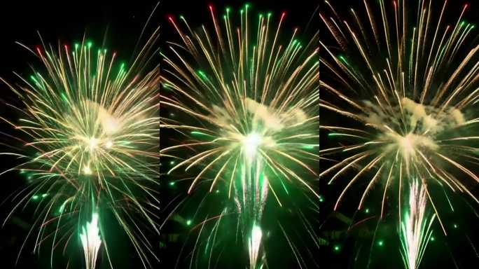 节日庆典绿色烟火