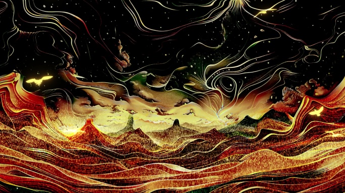 敦煌风格动态壁画循环