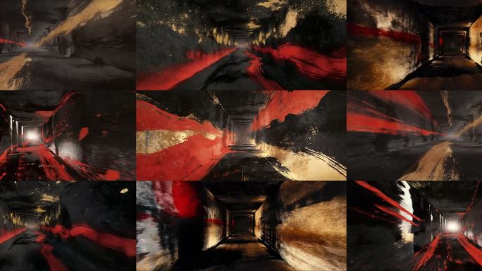 抽象水墨空间穿梭视觉