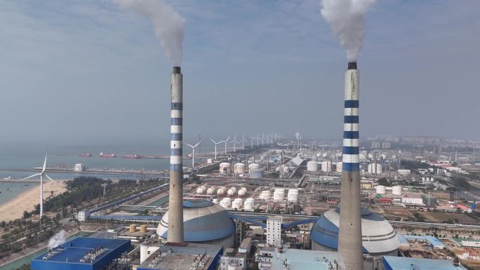 火力发电厂航拍