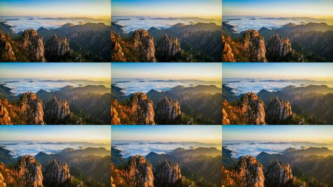 黄山云海日出壮丽景观