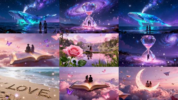4k浪漫爱情七夕情人节温馨背景合集