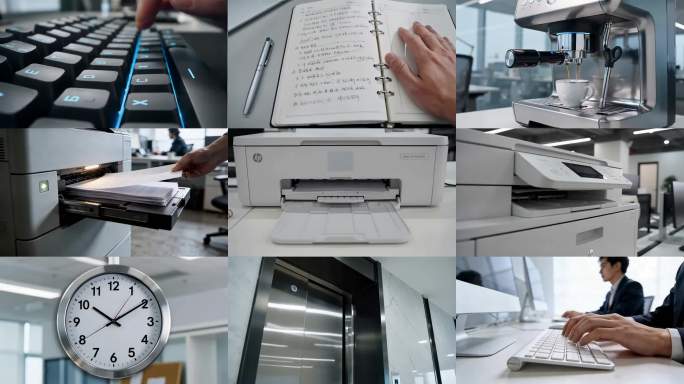 办公场景特写