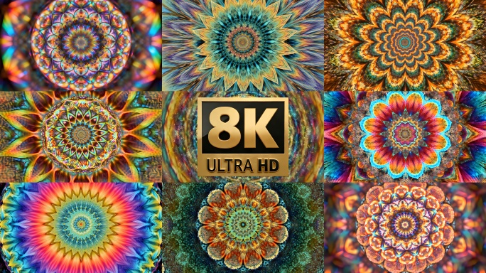 迷幻曼陀罗万花筒艺术