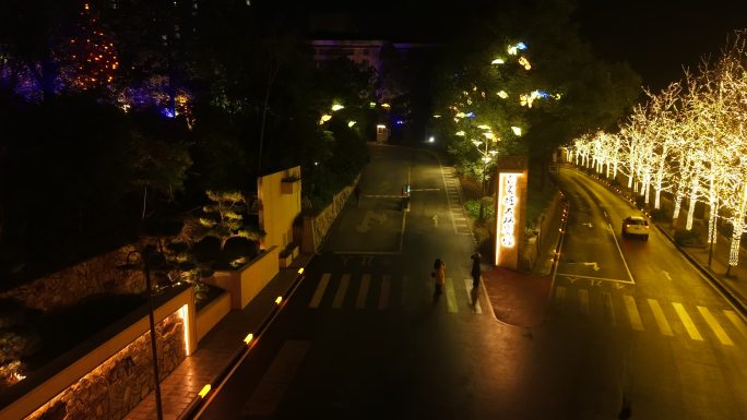 夜晚街道灯光装饰