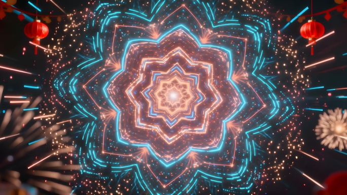 科技灯笼曼陀罗光影盛宴