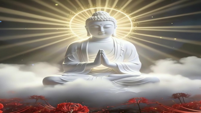 佛光普照禅意背景宽屏 （循环）