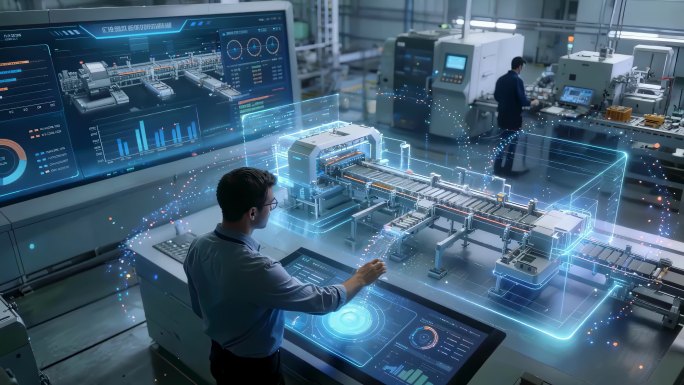 AI 智能工业自动化生产  芯片 机械臂