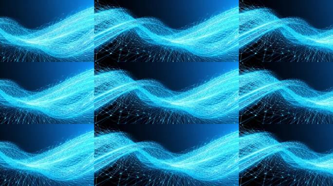 宽屏蓝色科技感线条动态循环背景