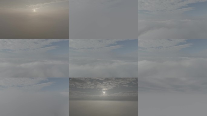 宣传片空镜穿云无建筑云海天空航拍镜头灰片