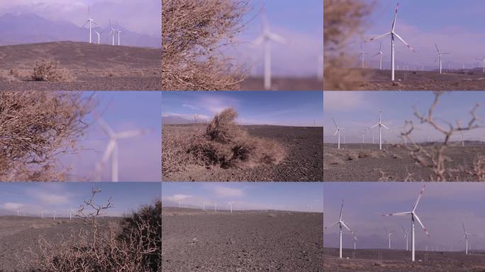 戈壁风电场景观