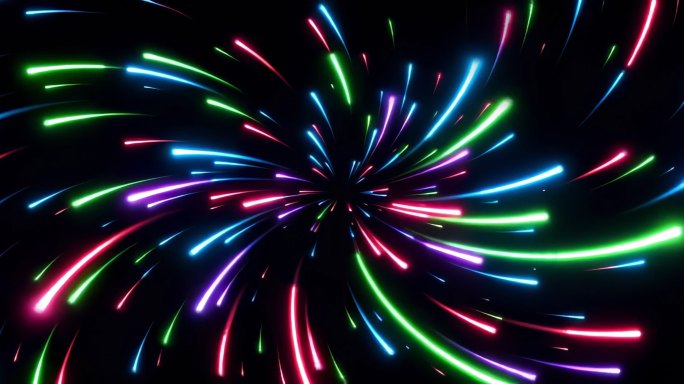 宽屏霓虹炫彩放射光效循环背景