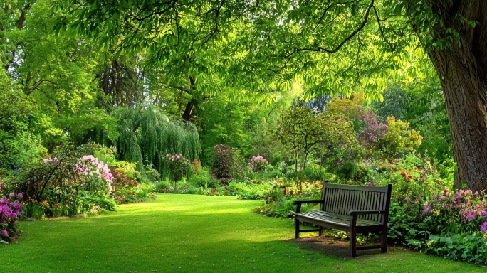 公园情景舞台背景